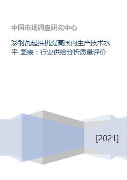 彩钢瓦起拱机提高国内生产技术水平 图表 行业供给分析质量评价